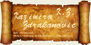 Kazimira Ždrakanović vizit kartica